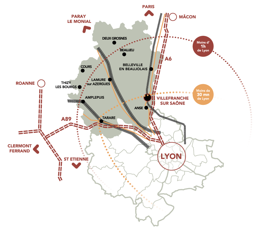Beaujolais vers votre avenir - Carte